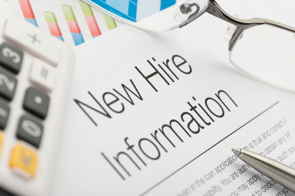 New hire information employment form